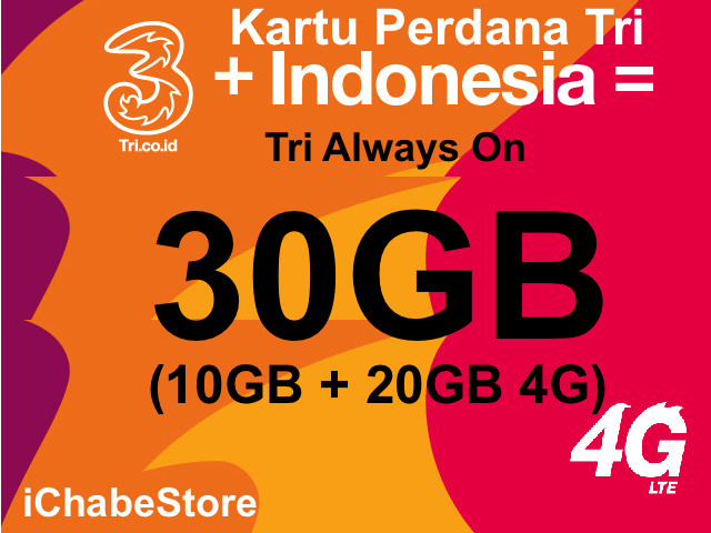 Jual Kartu Perdana Tri Three 3 Aon 30gb 10gb jual kartu perdana tri three 3 aon 30gb 10gb