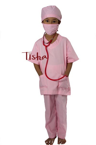 Jual Baju Dokter Bedah Pink uk 6-7 Tahun / Kostum Profesi
