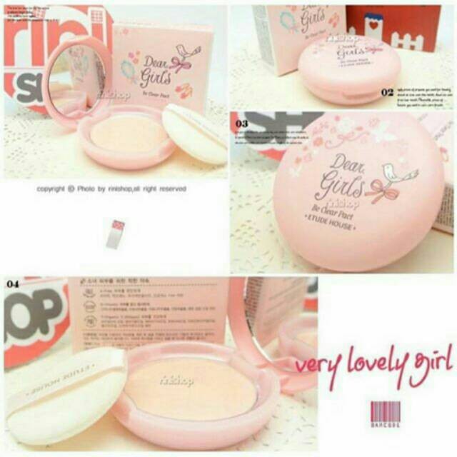 Etude House Dear Girl Be Clear Pact - Bedak Korea Asli, Etude House