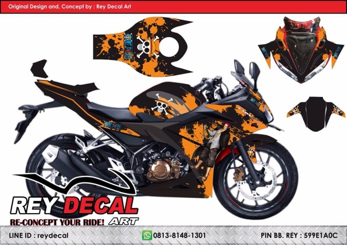 Jual Decal Cbr 150 Facelift One Piece Fullbody Sudah Pola Cutting