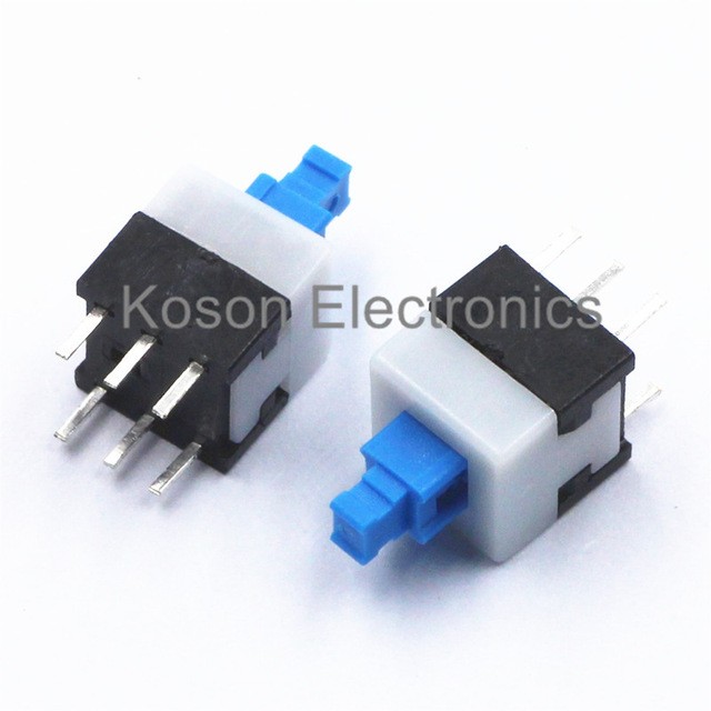 15Pcs Mini Switch On-Off DIP-6PINS Push Button Tactile Latching 7X7MM Ic New rl