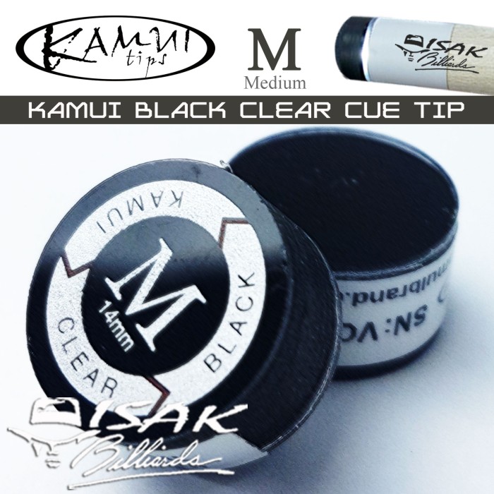 Foto Produk Kamui Black Clear M - Medium Cue Tip - Billiard Stick Biliar Japan Tip dari ISAK Billiard Sport Co.