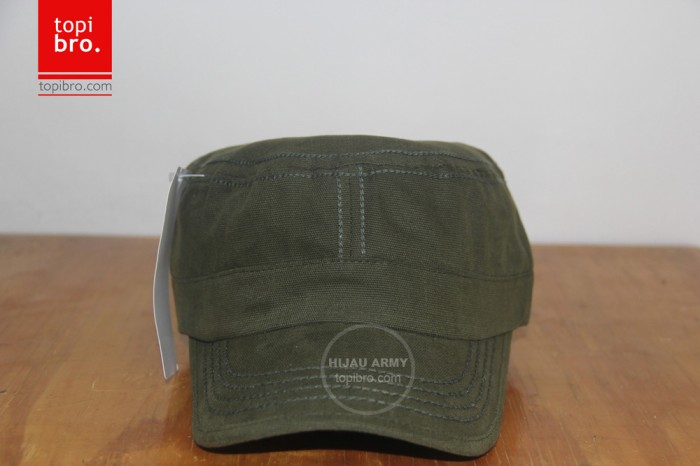Topi Komando Polos Loreng Warna Krem Hitam Coklat Hijau Army Dewasa