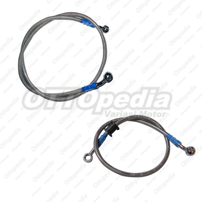 Selang - Slang - Kabel Rem TDR Depan + Belakang Vixion New Silver .
