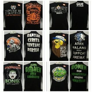 Kaos Tshirt Bola Combed 20S PErsebaya Bonek Arema Malang Persija Lokal