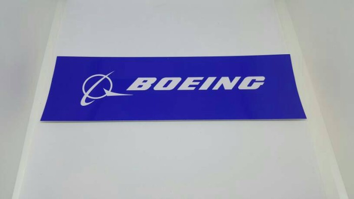 Official Boeing 747 Sticker Blue