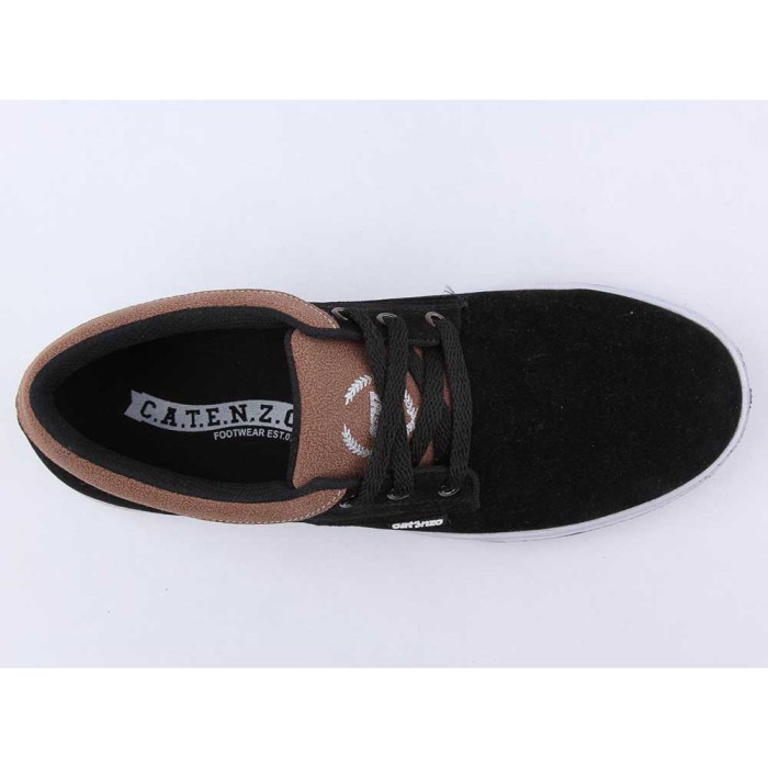Sepatu Casual Sneaker Pria | Kulit Sintetis | Hitam - Catenzo TF 105