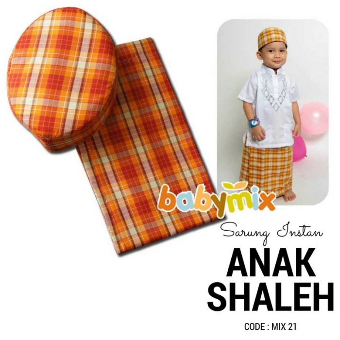 Babymix - Sarung Instan Anak ( Sarung + Peci Mix 21 -) 6-7Tahun