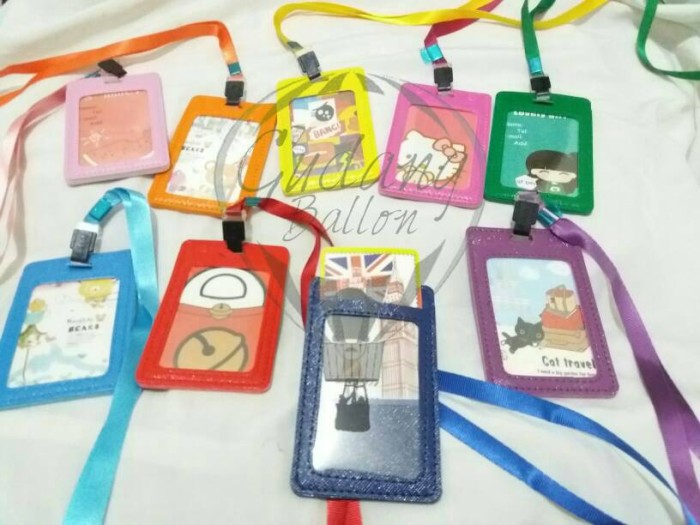 jual id card holder kulit gantung id card tempat name