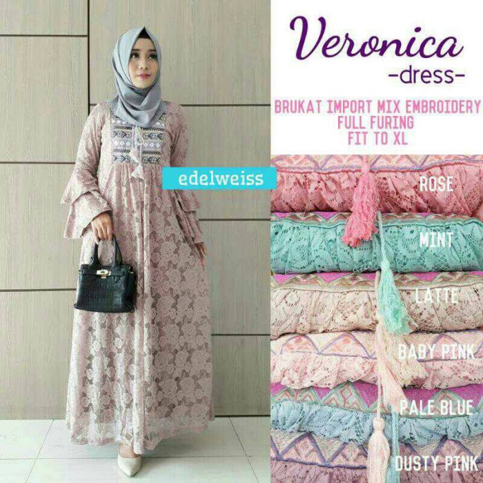 jual dress maxi wanita pesta muslim brokat lace jual dress maxi wanita pesta muslim brokat lace