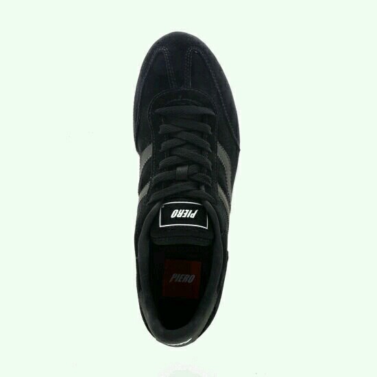 Piero Sepatu Classic London Premium - Black/White/Raven
