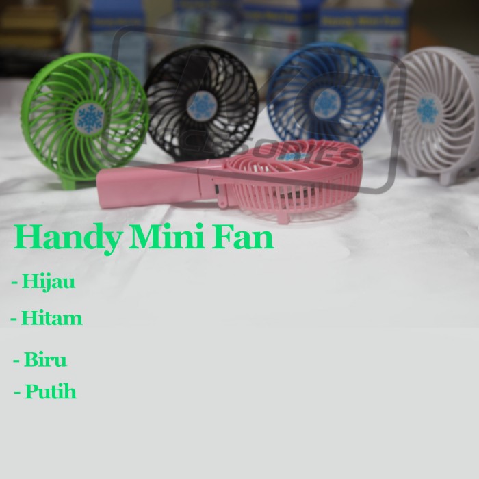 Kipas Angin Mini / Handy Mini Fan + 1 Battery Recharge .