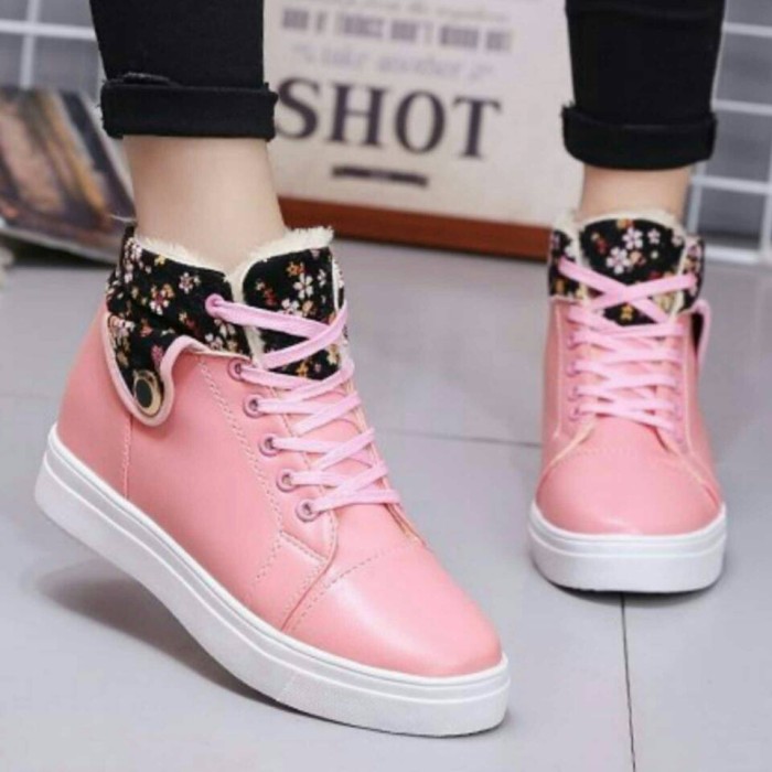 jual sepatu kets boots rd047 pink salem sneaker boots klopshoes jual sepatu kets boots rd047 pink salem sneaker boots klopshoes