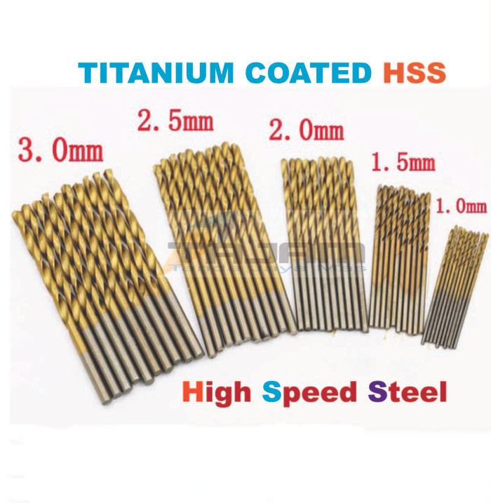 jual mata bor 2 0mm tanium coated hss high speed steel jual mata bor 2 0mm tanium coated hss high speed steel