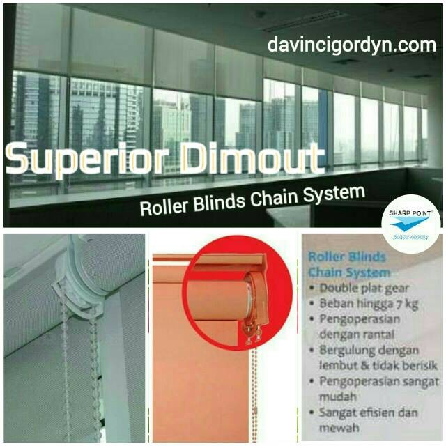 jual tirai roller blind chain xl sp superior dimout tirai gorden gordyn da vinci interior jual tirai roller blind chain xl sp superior dimout tirai gorden gordyn da vinci interior