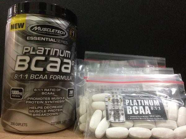 suplemen nutrisi Muscletech Platinum BCAA Eceran 20 Tabs original
