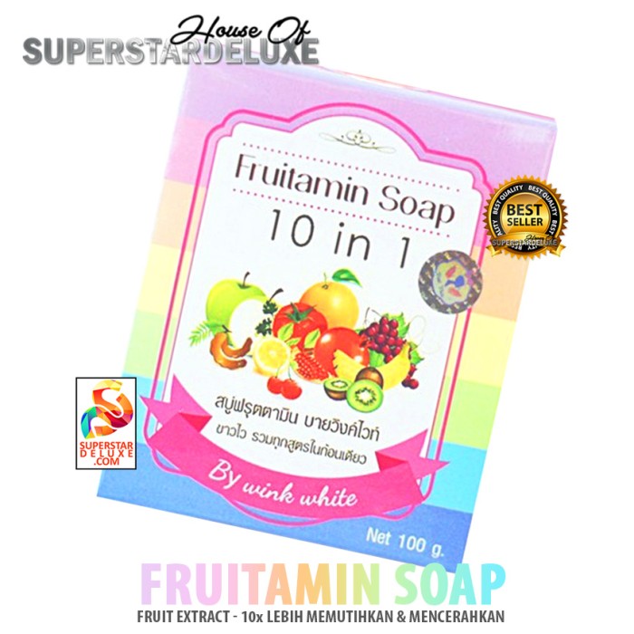 Lucky Wink White Fruitamin Soap 10 In 1 100gr 1pcs Collagen Lip Source . Source ·