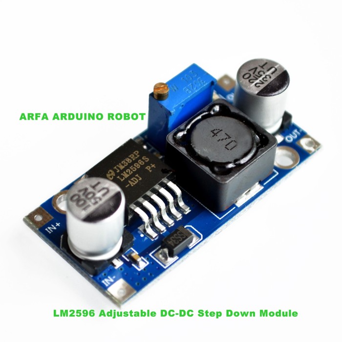 Foto Produk LM2596 Adjustable DC-DC Step Down Module dari Arfa Arduino Robot