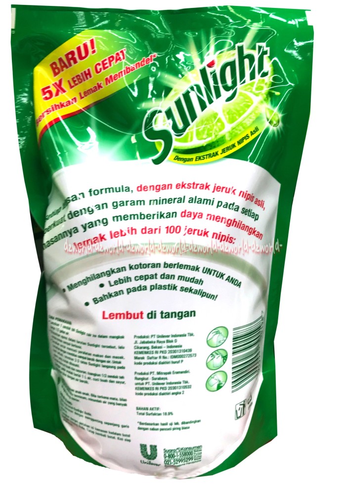 Jual Sunlight Jeruk Nipis Sabun Cair Cuci Piring Refill