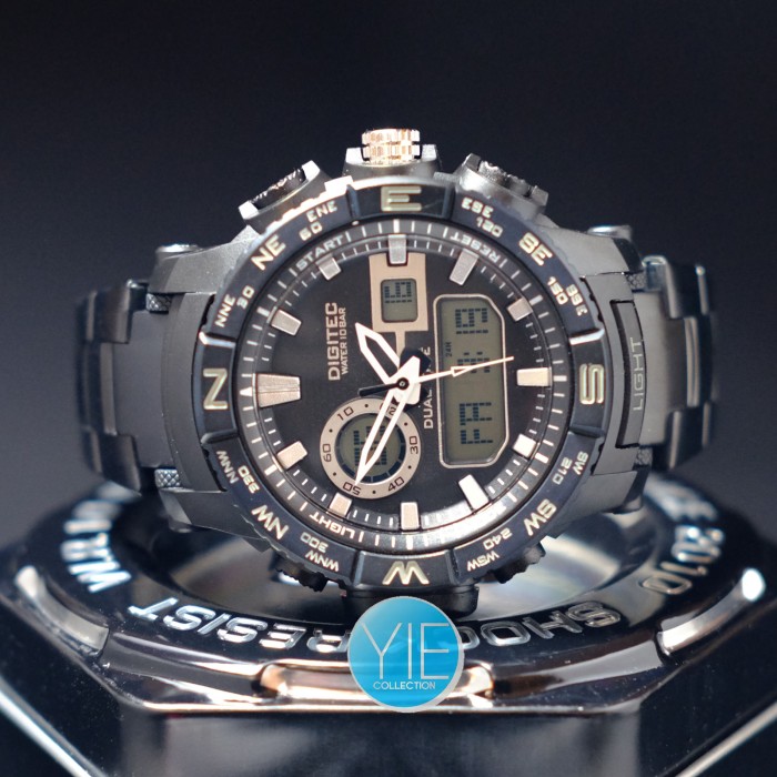 Jam Tangan Digitec Rantai DG 3030 (DG-3030-T) Dual Time-Digital Putih