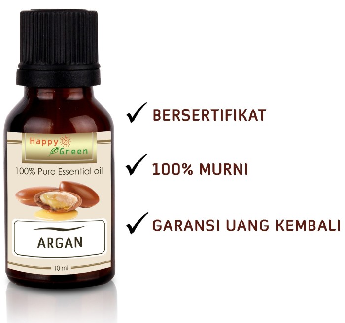 HAPPY GREEN Argan Oil 10 ml - Minyak Argan Cosmetic Grade Carrier Oil