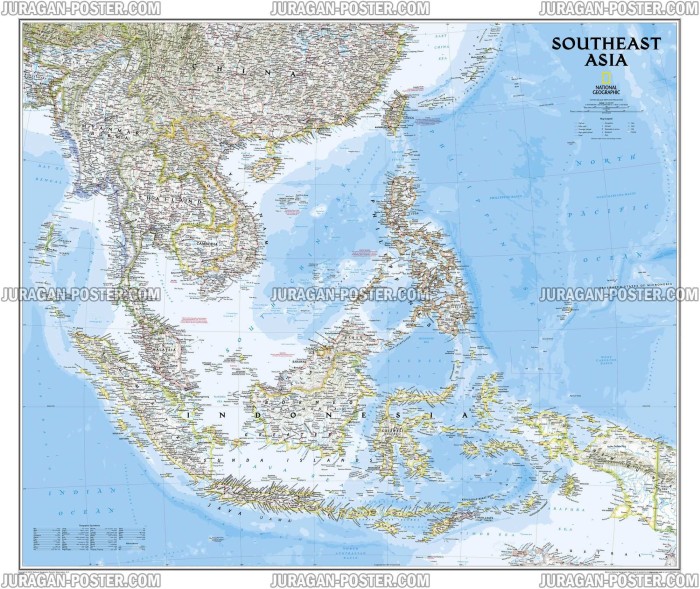 Jual Peta Dinding Negara Indonesia dan negara Asia Ukuran Besar 120x142cm - Kab. Majalengka ...