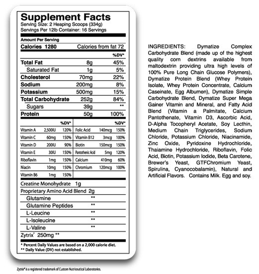 LISENSI DNI dan BPOM Dymatize Super Mass GAINER 12 lbs / 12lbs