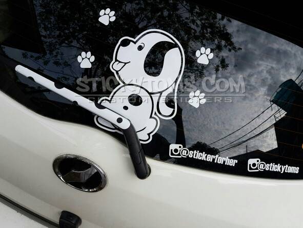Stiker Mobil Wiper Dog Anjing Ekor Goyang Lucu Banget Stiker Mobil Wiper Dog Anjing Ekor Goyang Lucu Banget