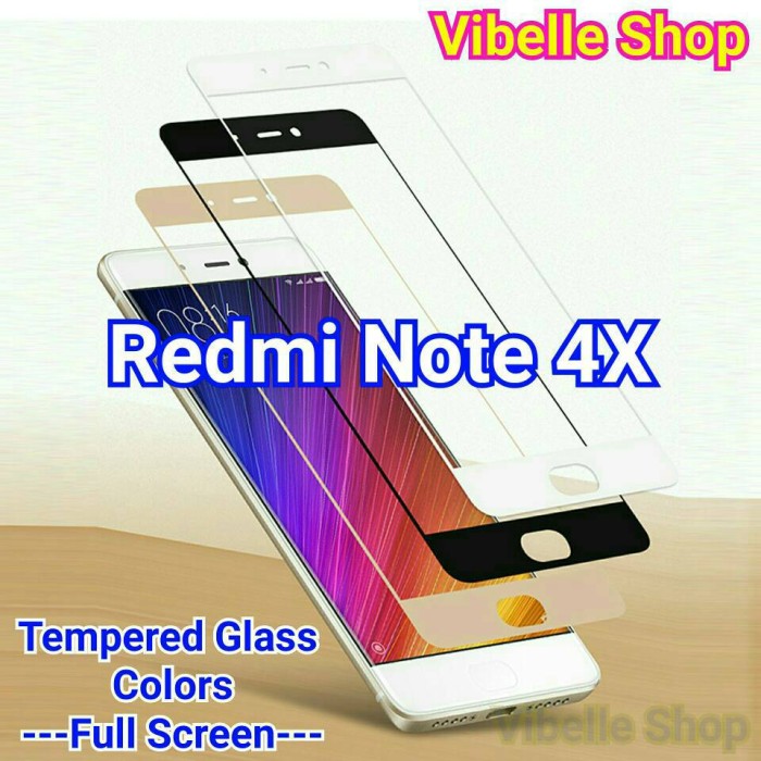 Jual Tempered Glass Warna Xiaomi Redmi Note 4X 4 X FULL