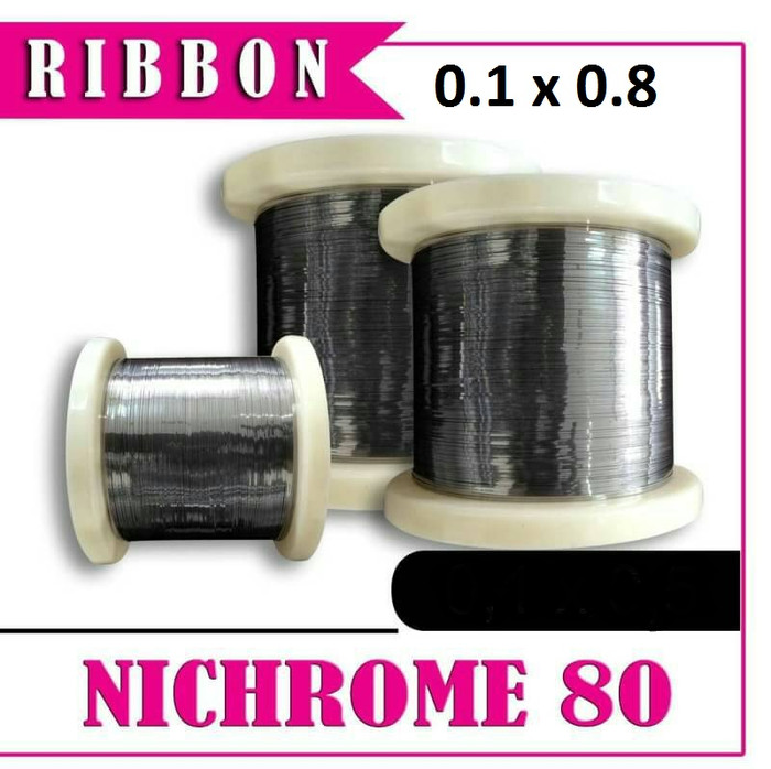 Jual Nichrome 80 Flat Ribbon Wire 0.8*0.1mm (25 Meter ) Kab