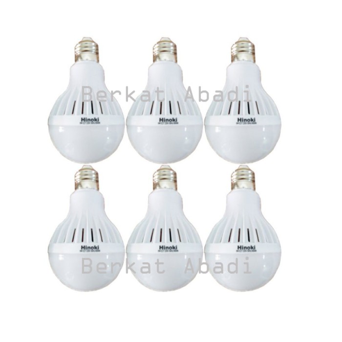 Hinoki Lampu Bohlam LED 9 watt 6 pcs
