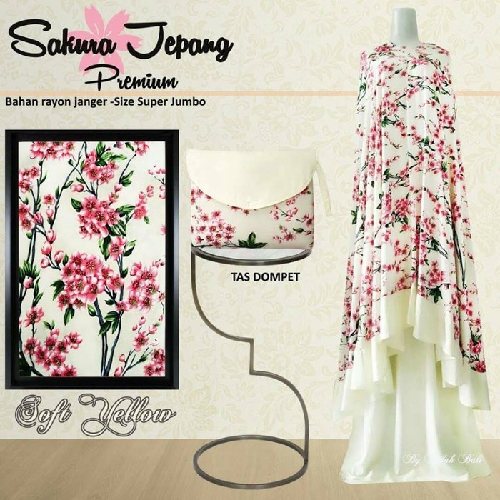 Mukena Bali Sakura Jepang Premium Super Jumbo.