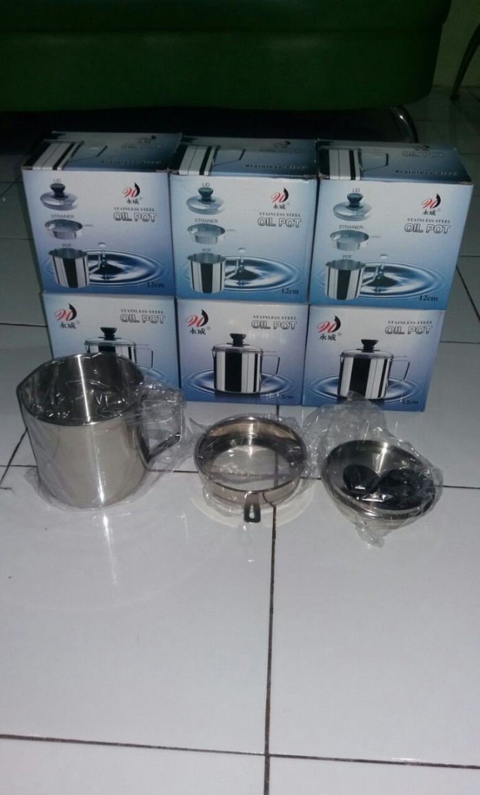 Jual Promo Peralatan Rumah Tangga Oil Pot StainlessWadah Minyak 1
