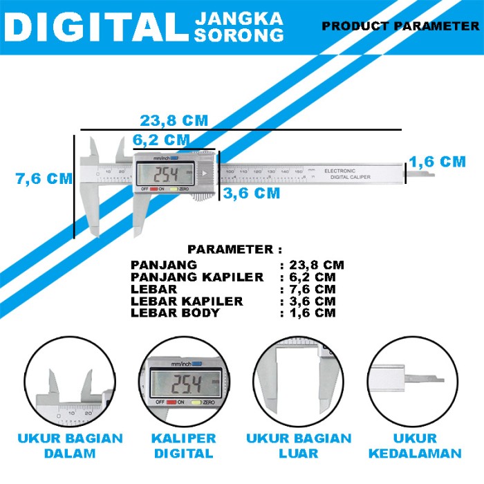 EELIC JAS-D150MM JANGKA SORONG DIGITAL Teknologi Terkemuka