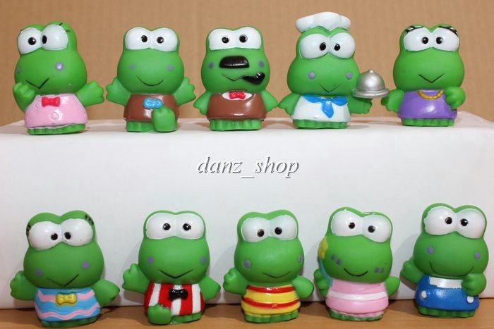 Foto Produk Figure Keropi, Pajangan Keroppi Rubber Isi 10 Pc dari danz_shop