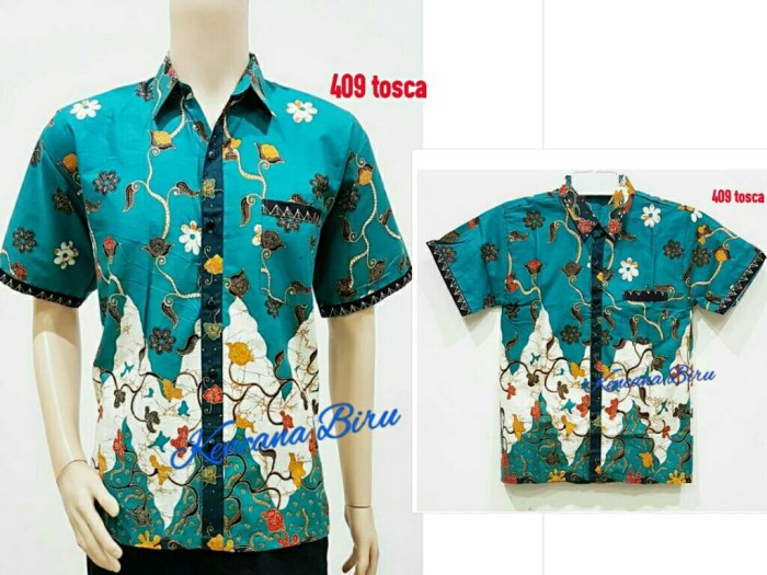 409 tosca couple kemeja batik,anak 5 - 12 thn/dewasa m- xl