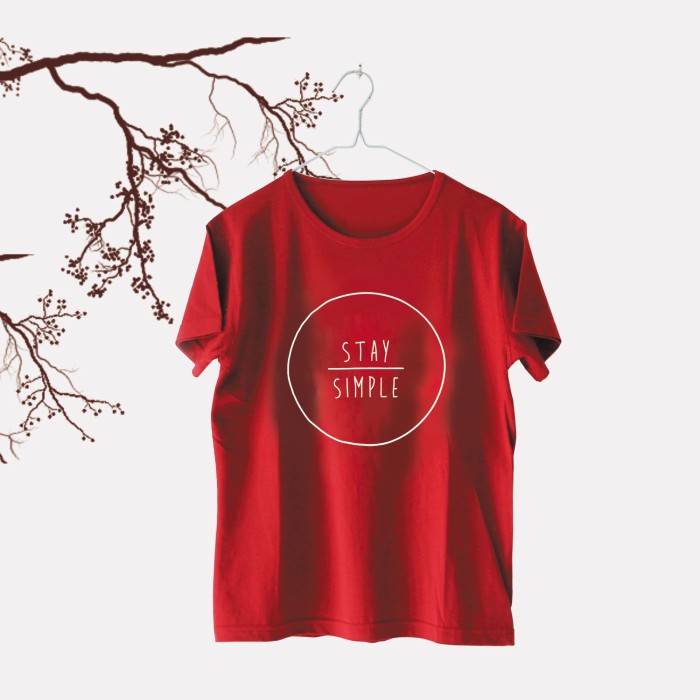 Tumblr Tee / T-Shirt / Kaos Wanita Lengan Pendek Stay Simple Maroon