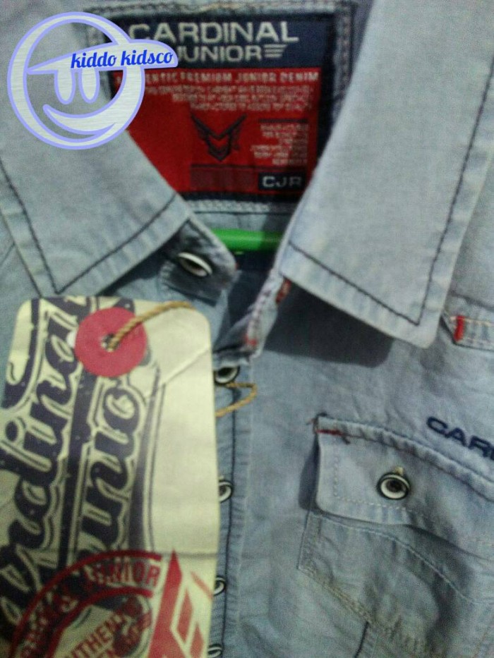 baju kemeja anak laki-laki / cowok jeans denim cardinal original 1