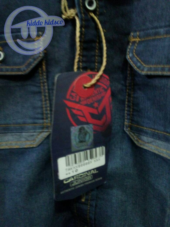 pakaian,baju anak cowok kemeja jeans denim cardinal junior original 1