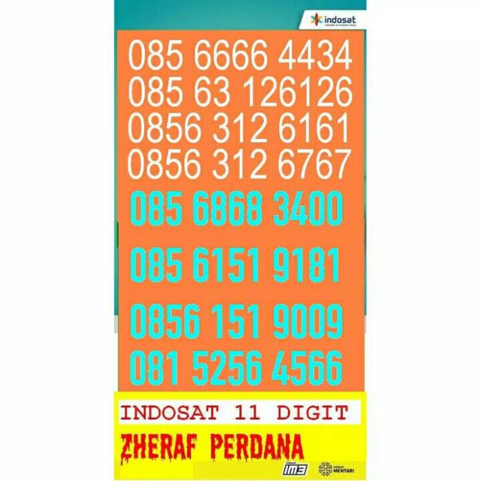 Indosat Im 3 Nomor Cantik 085 6161 29992 Daftar Harga Terkini dan Source · PERDANA IM3