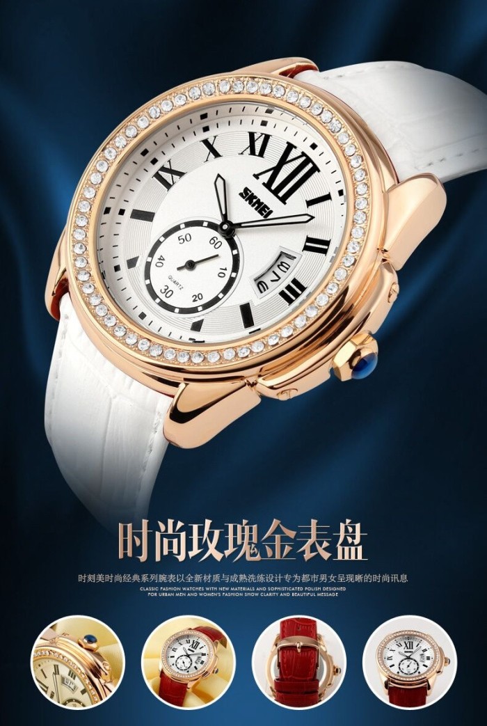 Jam Tangan Wanita Original Skmei Analog Model Baru Anti Air