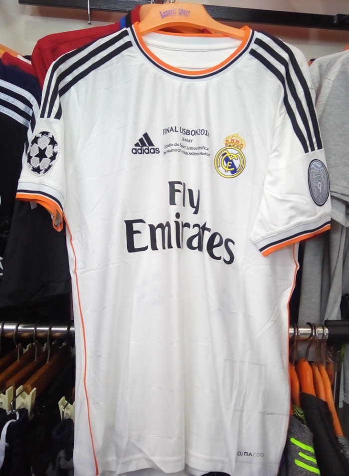 Real Madrid 2013 14 Ucl Final Long Sl Jersey Free Shipping