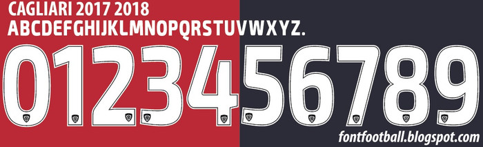 jual custom font nameset cagliari 2017 2018 warung jual custom font nameset cagliari 2017 2018 warung
