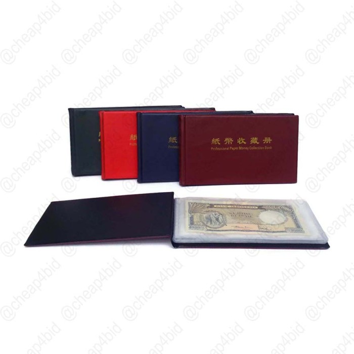 PLATIM Uang Kertas Penukaran Uang Kertas Sigaret Penyimpanan Koleksi Album Perangko 20 Catatan .