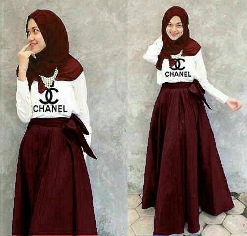 jual channel maroon setelan wanita baju cewek mnc jual channel maroon setelan wanita baju cewek mnc