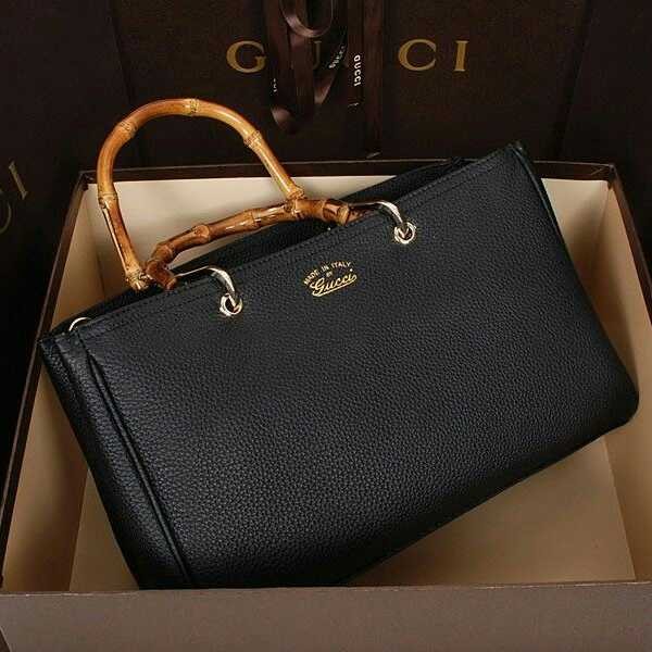Jual Tas Gucci Bamboo Handbag Black Leather High Quality Ori Tas Gucci Bamboo Handbag Black Leather