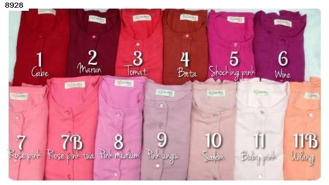 Wanita 8928 Cardigan CANDIES V-Neck Lengan Panjang Polos Fit to L