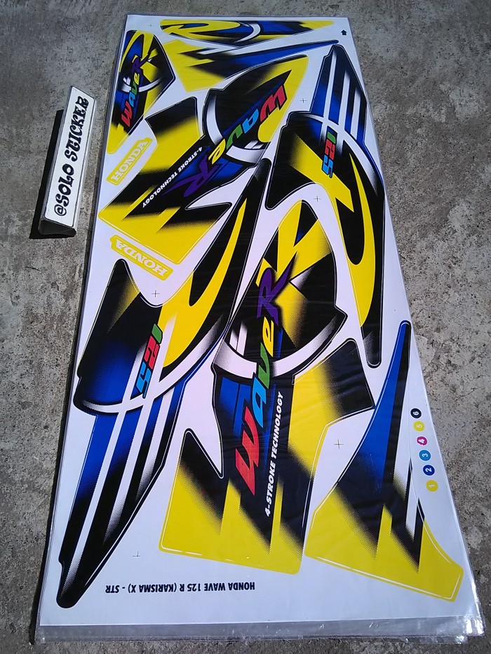 Jual Striping Sticker Lis Variasi Motor Karisma 125 Wave 2 Solo
