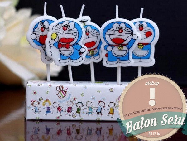 lilin ultah doraemon / lilin karakter doraemon / lilin kue doraemon
