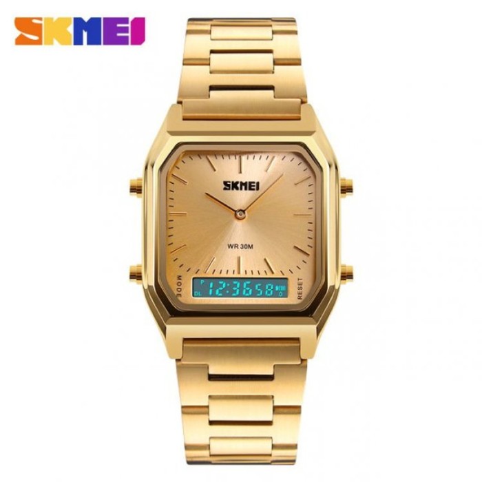 Jam Tangan Stainless Wanita Original SKMEI Waterresist Digitec Casio